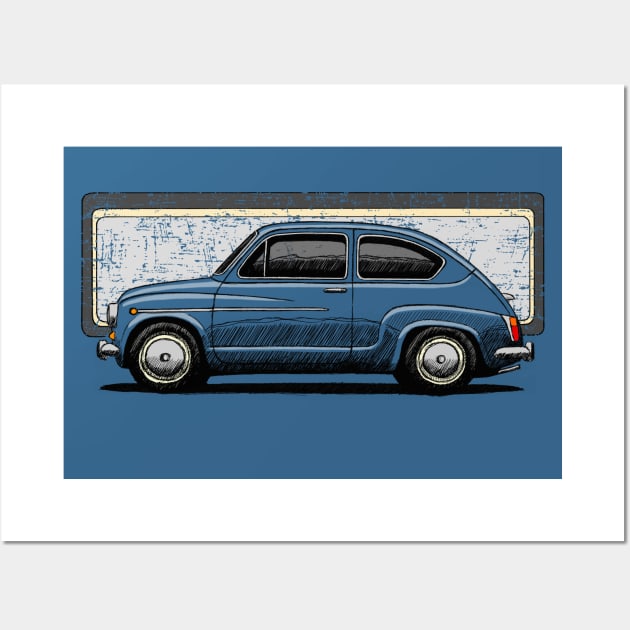 The humble but cool small classic car Wall Art by jaagdesign